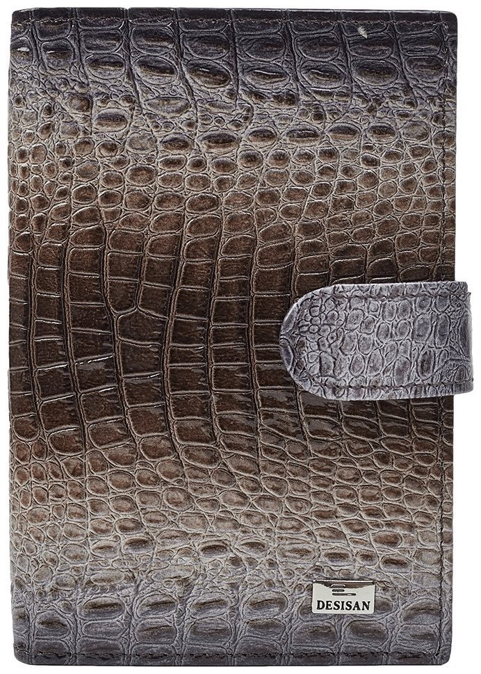 Женская обложка из лакированной кожи под крокодила для паспорта и автодокументов Desisan 80832 modnotak фото №1