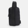 Черная повседневная мужская сумка-слинг из текстиля с принтом Monsen 71532 - 3