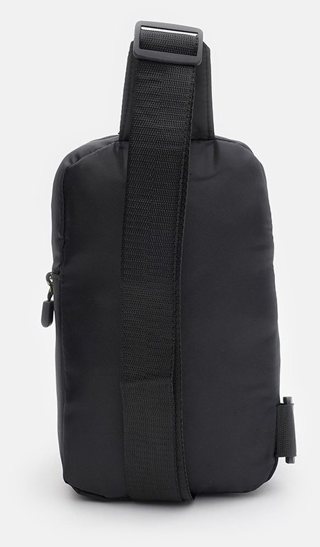 Черная повседневная мужская сумка-слинг из текстиля с принтом Monsen 71532