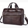 Якісна сумка під ноутбук з натуральної шкіри коричневого кольору VINTAGE STYLE (14641) - 1