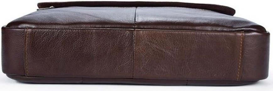 Якісна сумка під ноутбук з натуральної шкіри коричневого кольору VINTAGE STYLE (14641)