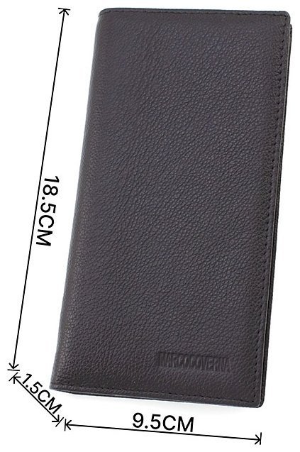 Вертикальний чоловічий купюрник із зернистої шкіри на магнітах Marco Coverna (21592) modnotak фото №3