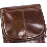 Небольшая коричневая наплечная сумка из натуральной кожи VINTAGE STYLE (14731) - 4