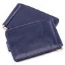 Компактний затиск для грошей синього кольору ST Leather (16866) - 3