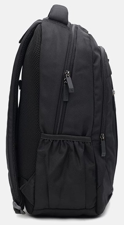 Черный мужской рюкзак из плотного текстиля на молнии Aoking 72332
