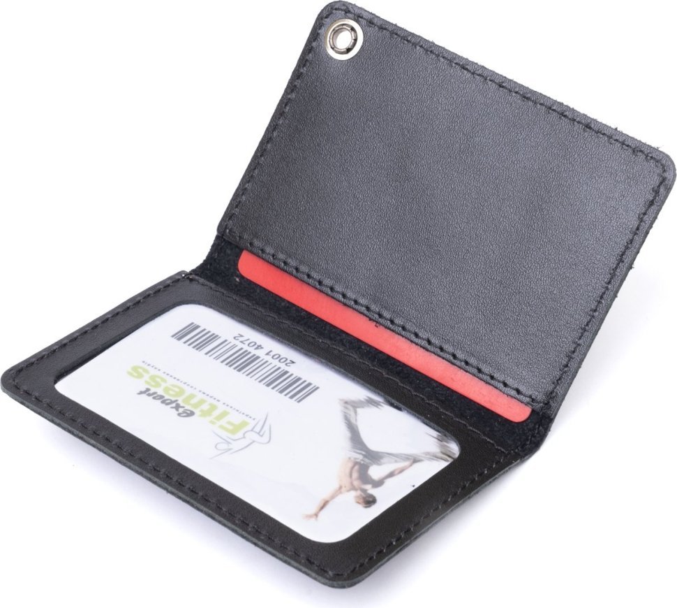 Компактная обложка на документы МВС Украины из черной кожи SHVIGEL (2413980) modnotak фото №4