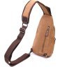 Текстильная мужская сумка-рюкзак через плечо с USB кабелем Vintage (2421222) - 2