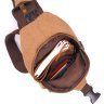 Текстильная мужская сумка-рюкзак через плечо с USB кабелем Vintage (2421222) - 5