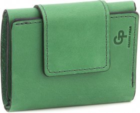 Зелений жіночий гаманець з натуральної шкіри Grande Pelle (15728)