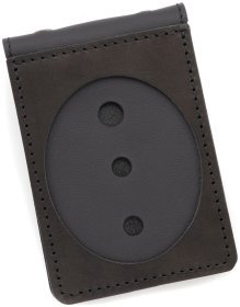 Кожаная обложка для жетона и удостоверения полиции Leather Collection 103332 (черная)