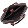 Кожаная мужская коричневая сумка для ноутбука большого размера Tiding Bag (15735) - 6