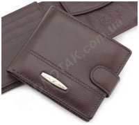 Классическое мужское кожаное портмоне коричневого цвета Tailian (18179)