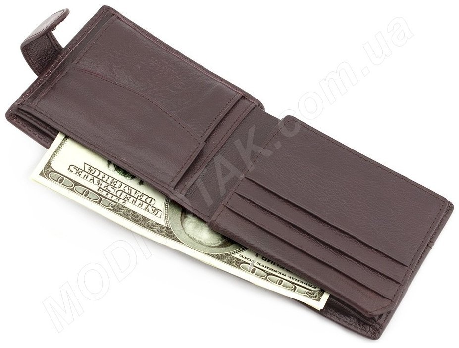 Классическое мужское кожаное портмоне коричневого цвета Tailian (18179) modnotak фото №2