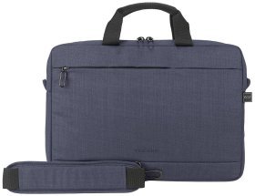 Повседневная текстильная сумка для ноутбука до 14" с фиксатором Pass-Thru Tucano Stop синя 103532