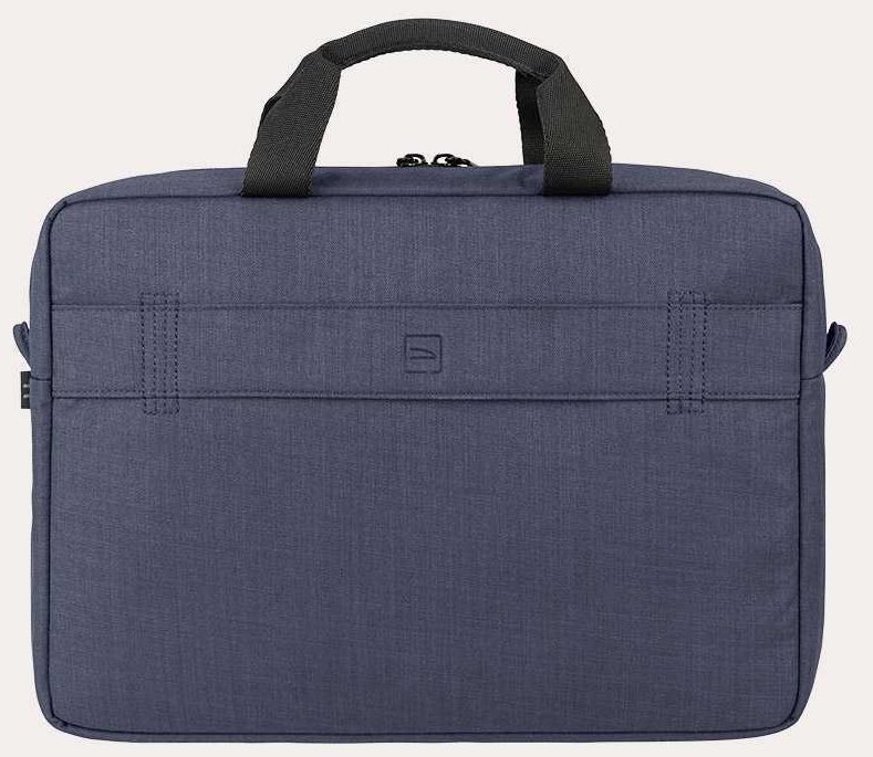 Повседневная текстильная сумка для ноутбука до 14" с фиксатором Pass-Thru Tucano Stop синя 103532 modnotak фото №5