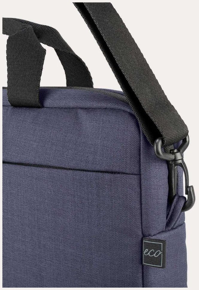 Повседневная текстильная сумка для ноутбука до 14" с фиксатором Pass-Thru Tucano Stop синя 103532 modnotak фото №8