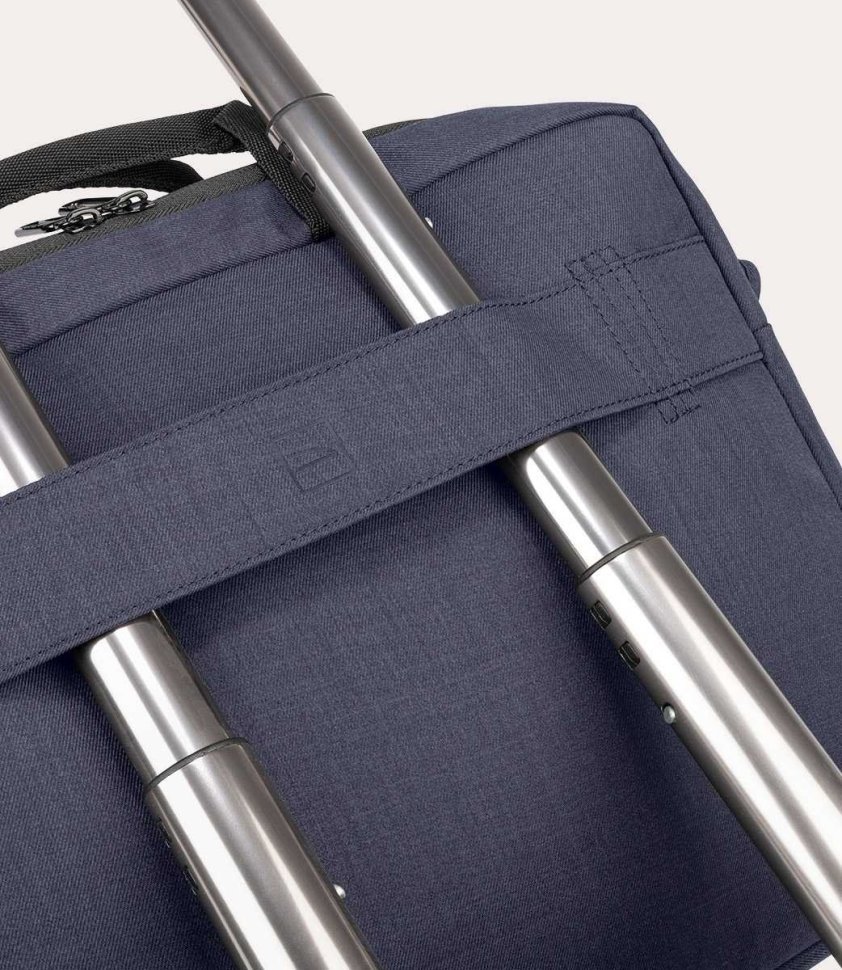 Повседневная текстильная сумка для ноутбука до 14" с фиксатором Pass-Thru Tucano Stop синя 103532 modnotak фото №9