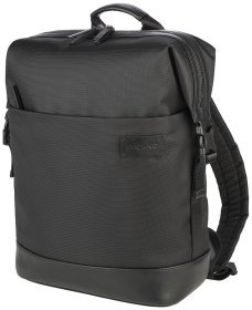 Діловий рюкзак із вставками з натуральної шкіри з відділенням для нотубука до 14" Tucano Modo Premium чорного кольору 103632