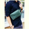 Поясная мужская сумка зеленого цвета из винтажной кожи BlankNote Dropbag Maxi (12689) - 2