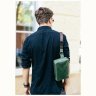 Поясная мужская сумка зеленого цвета из винтажной кожи BlankNote Dropbag Maxi (12689) - 8