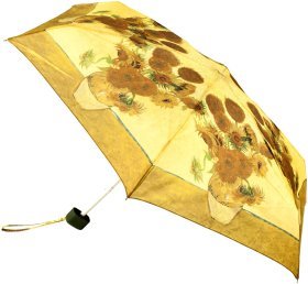 Зонт женский Fulton National Gallery Tiny-2 L794 Sunflowers (Механика, складной, коричневого цвета с рисунком подсолнуха) 93832