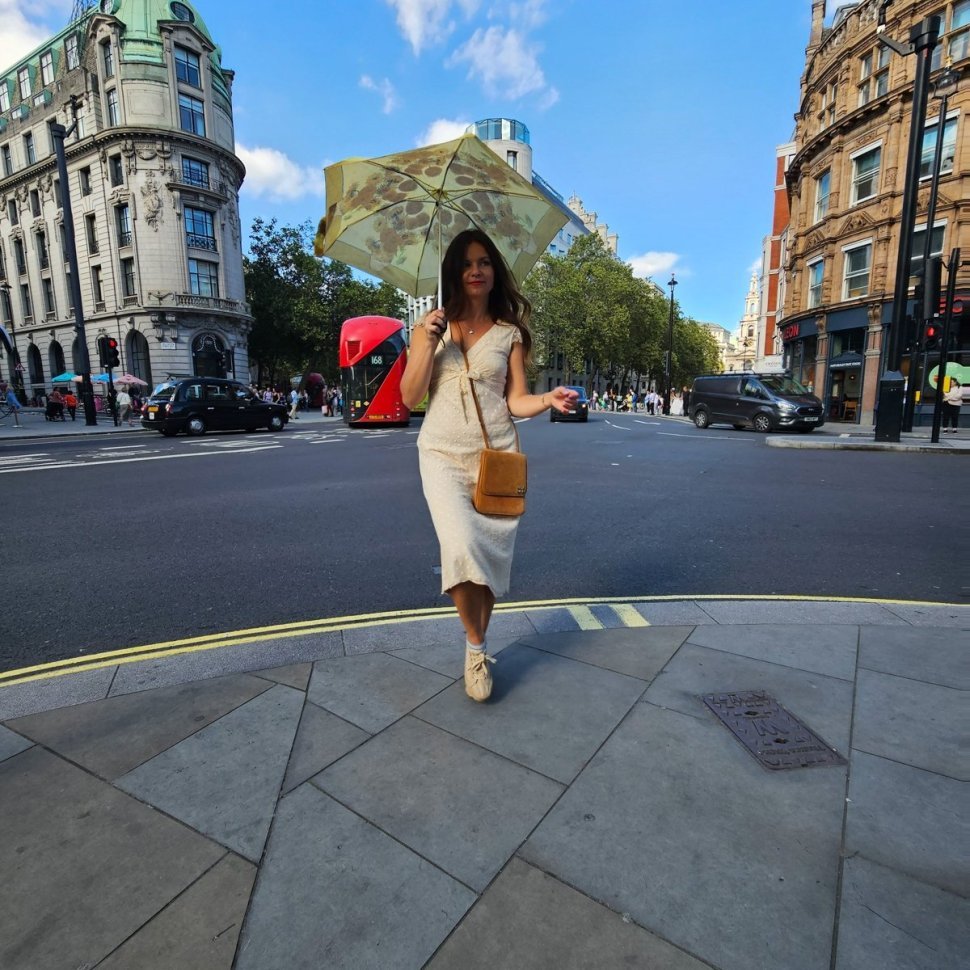 Зонт женский Fulton National Gallery Tiny-2 L794 Sunflowers (Механика, складной, коричневого цвета с рисунком подсолнуха) 93832 modnotak фото №4