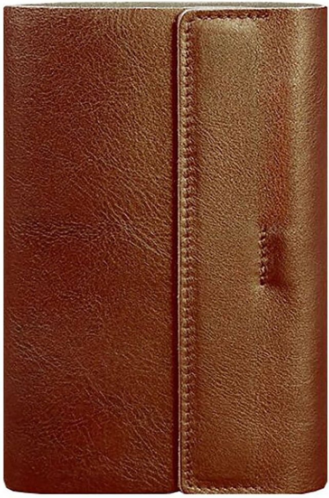 Шкіряний блокнот (софт-бук) світло-коричневого кольору на магнітах BlankNote (14132)