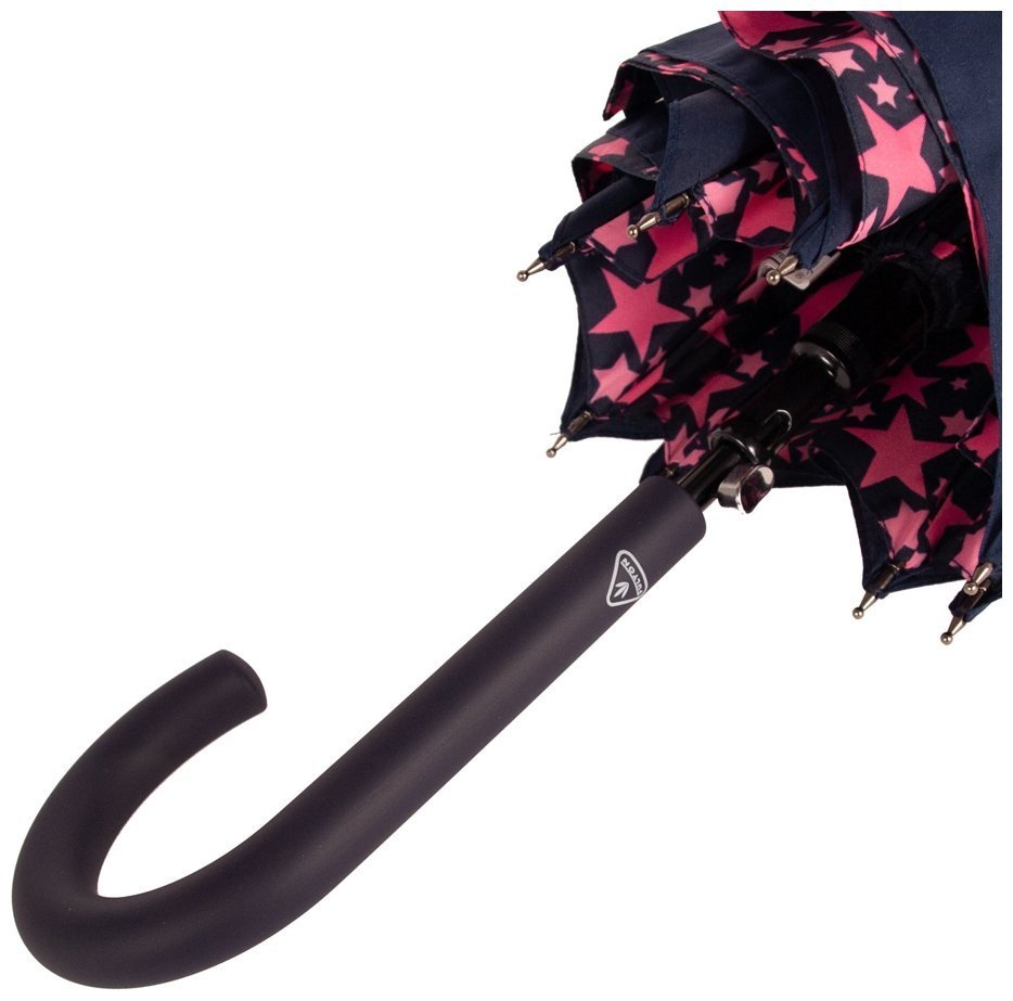 Зонт женский Fulton L754-036464 Bloomsbury-2 Scatter Star Navy & Pink (Трость, полуавтомат, тёмно-синий с принтом звёзд) 94132 modnotak фото №5