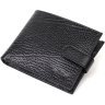 Чорний чоловічий гаманець з натуральної шкіри з вираженою фактурою на кнопці Tony Bellucci (2422015) - 1