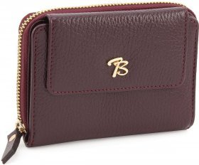 Вертикальний жіночий гаманець бордового кольору з якісної шкіри Tony Bellucci (10791)