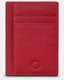 Женский кардхолдер из натуральной матовой кожи Yoshi 94432 бордового цвета