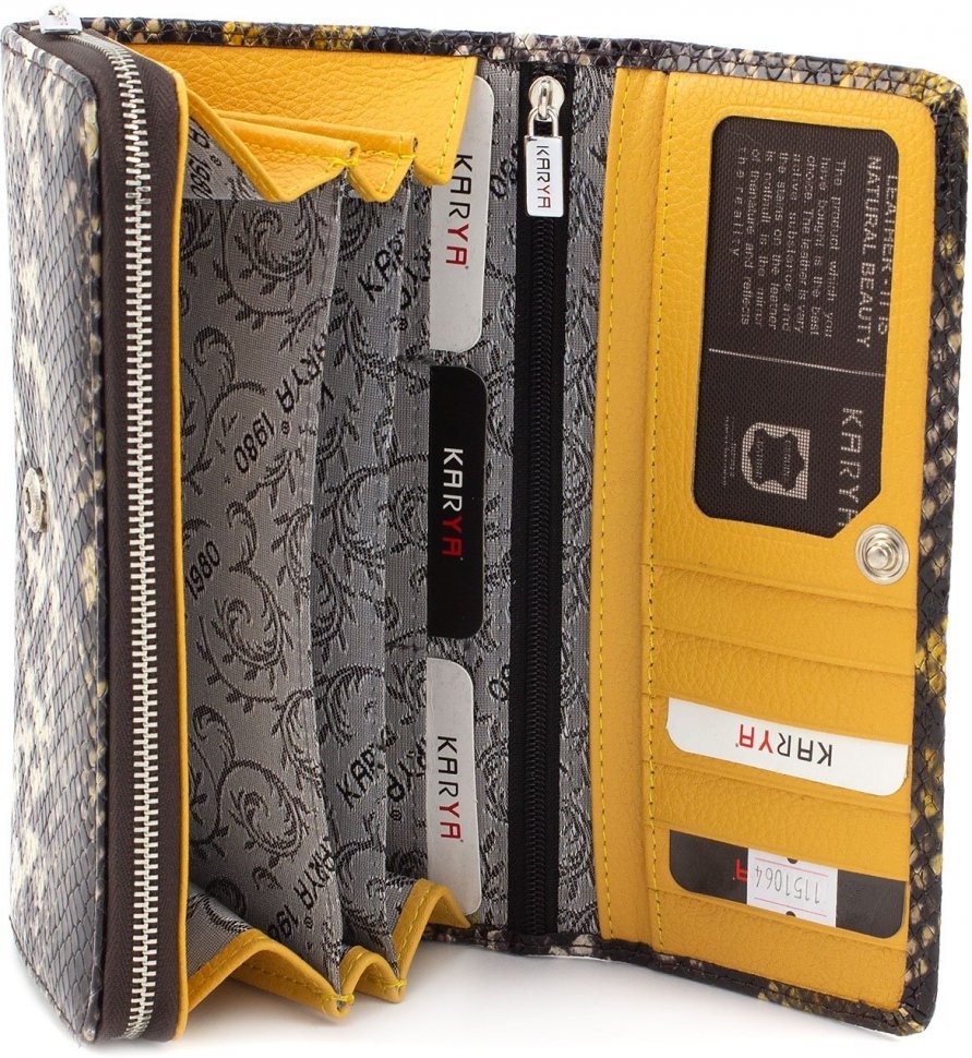 Оригінальний гаманець з натуральної шкіри високої якості KARYA (1151-064)