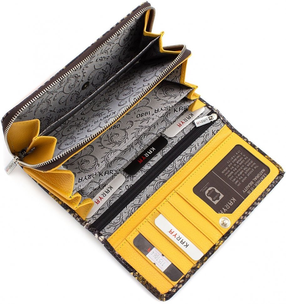 Оригінальний гаманець з натуральної шкіри високої якості KARYA (1151-064)