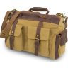 Функціональна текстильна сумка в кольорі хакі на плече Vintage (20065) - 1