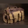 Функціональна текстильна сумка в кольорі хакі на плече Vintage (20065) - 2