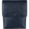 Просторная мужская сумка-планшет синего цвета из зернистой кожи DESISAN (19196) - 1