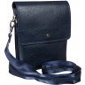 Просторная мужская сумка-планшет синего цвета из зернистой кожи DESISAN (19196) - 2