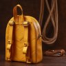 Яркий женский рюкзак желтого цвета из натуральной кожи Shvigel (16321) - 8