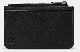 Кожаный кардхолдер с RFID защитой Yoshi Y1219 Morton 94932 (черного цвета)