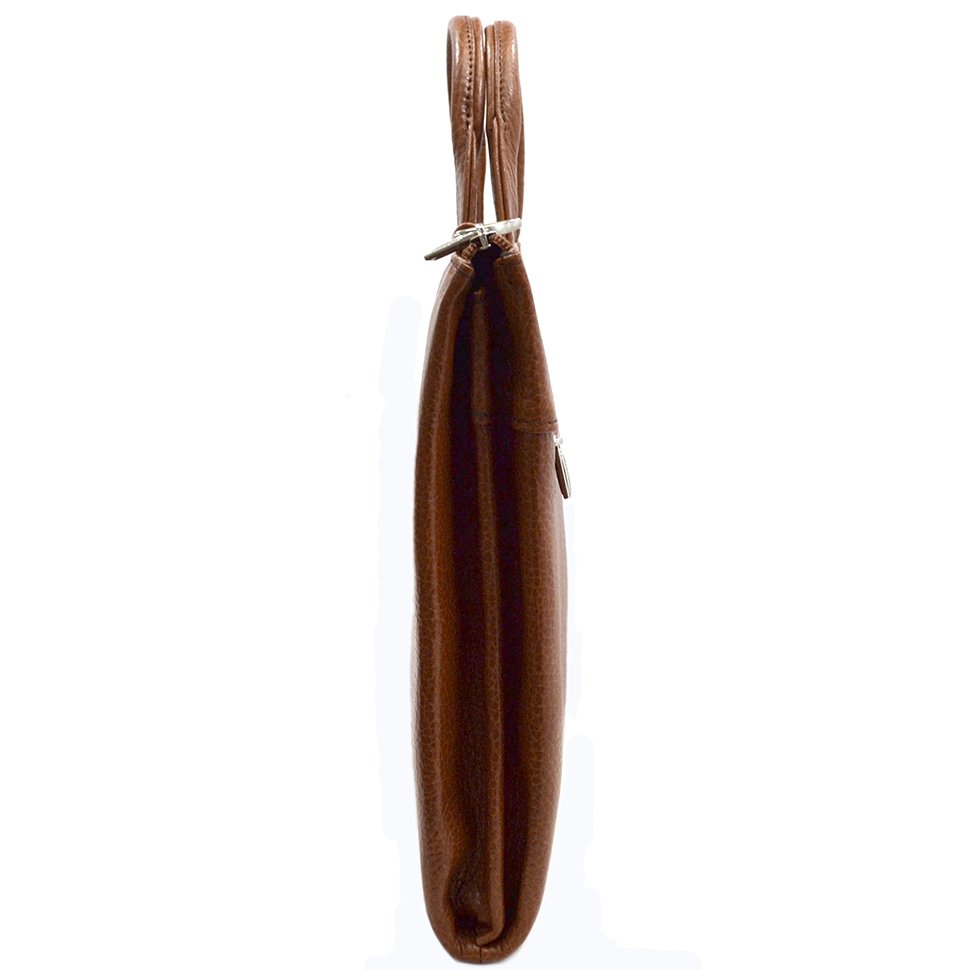 Деловая коричневая сумка из натуральной кожи турецкого качества - DESISAN (11567)