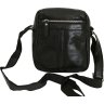 Мужская компактная сумка-планшет через плечо из натуральной кожи черного цвета Vip Collection (21098) - 2