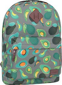 Разноцветный женский рюкзак для города из текстиля с принтом авокадо Bagland (55332)
