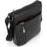 Стильна чоловіча сумка-планшет із чорної шкіри флотар на блискавці Royal Bag (21220) - 6