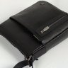 Стильна чоловіча сумка-планшет із чорної шкіри флотар на блискавці Royal Bag (21220) - 7