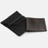 Тонкий чоловічий гаманець із гладкої шкіри коричневого кольору без монетниці Ricco Grande (65632) - 2