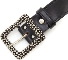 Итальянский женский ремень из гладкой кожи с строчкой Gherardini (30024)