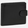 Чорне класичне чоловіче портмоне з натуральної шкіри з хлястиком на кнопці Ricco Grande 65932 - 2