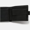Чорне класичне чоловіче портмоне з натуральної шкіри з хлястиком на кнопці Ricco Grande 65932 - 4
