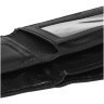 Мужской кожаный кошелек черного цвета с хлястиком на кнопке Horse Imperial 66032 - 6