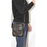Стильная небольшая мужская сумка через плечо черного цвета VATTO (12073) - 2